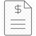 Trade Risks Thinline Icon Icône