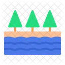 River Lake Nature Icon