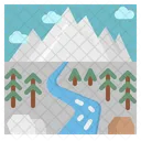 River Winter Snow Icon