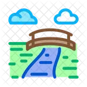Flowing River Among Icon
