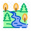 Mountain Forest Terrain Icon
