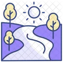 River Nature Water Icon