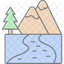 River Lineal Color Icon Icon