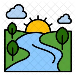 River Landscape  Icon