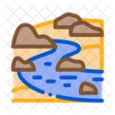 Flowing River Mountain Icon