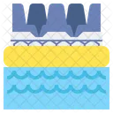 River Rapids Water Rafting Boating Icon