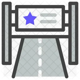 Road Banner  Icon