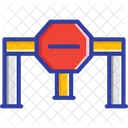 Road Block Barrier Closed Icon