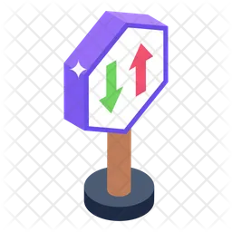 Road Directions Sign  Icon