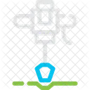 Road Drill Construction Icon