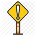 Road Exclamation Sign Icon