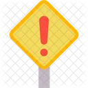 Road Exclamation Sign Icon