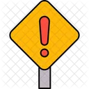 Road Exclamation Sign Icon