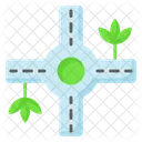 Road Intersection Roundabout Icon