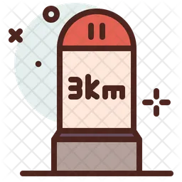 Road Km  Icon