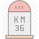 Road Km Lineal Color Icon Icon