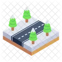 Forest Path Road Landscape Tree Path Icon