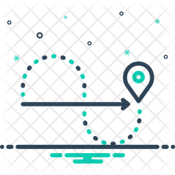 Road Map Icon - Download in Line Style