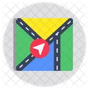 Road Map Highway Map Roadway Map Icon