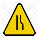 Road Narrows From Right Ahead  Icon