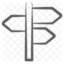 Road Post Finger Post Guidepost Icon