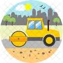 Road Roller Construction Equipment Icon