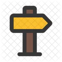 Road Sign Direction Signaling Icon
