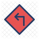 Road Sign Left Icon