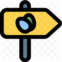 Road Sign Egg  Icon