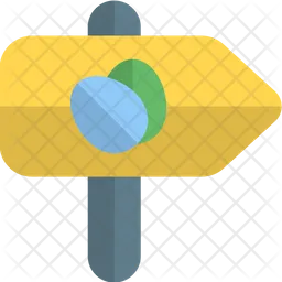 Road Sign Egg  Icon