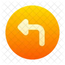 Road Sign Turn Left Ahead Icon
