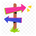 Road Signboard Road Sign Directional Sign アイコン