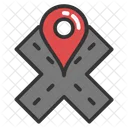 Road Tracking Winding Icon