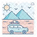 Road Trip Summer Vacation Road Travel Icon
