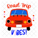 Road Trip Travelling Car Icon