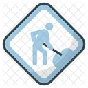 Road work ahead sign  Icon