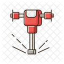 Road Works Perforator  Icon