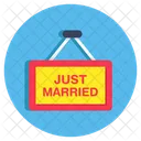 Roadboard Signboard Just Married Board Icon