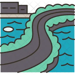 Roads over rivers  Icon