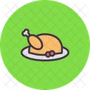 Roast Turkey Chicken Icon