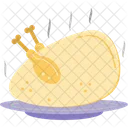 V Roast Chicken Grilled Food Icon