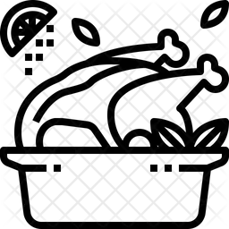 구운 치킨  아이콘