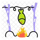 Fish Cooking Roast Fish Campfire Cooking 아이콘