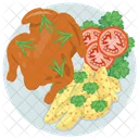 Roasted Turkey Chicken Icon