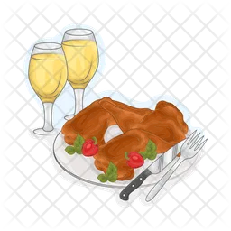 Roasted chicken  Icon