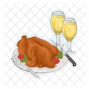Roasted Chicken Chicken Food Icon