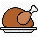 Roasted Chicken Meal Meat Icon