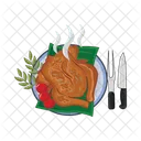 Roasted Chiken Chicken Roasted Icon