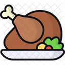 Roasted Turkey Dish Dinner Icon
