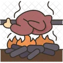 Roasting Chicken Bonfire Icon